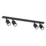 Emibig Deckenleuchte Flash Stahl Schwarz | Geeignet für 4x GU10 - Max 8W