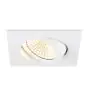 SLV New Tria Universal 68 Spot Aluminium Weiß Quadrat 8.6W 600lm 60D - 925-930-940 CCT | Ausschnitt 68mm - Höchste Farbwiedergabe - Dimmbar 