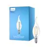 Philips Corepro LED Kerze E14 Gebogene Spitze Fadenlampe Klar 2W 250lm - 827 Extra Warmweiß | Ersatz für 25W