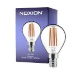 Noxion Lucent LED E14 Kugel Fadenlampe Klar 4.5W 470lm - 827 Extra Warmweiß | Ersatz für 40W
